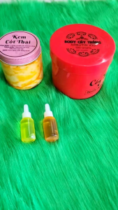 kem cốt thái 220gr (2 chai kích)+body cấy trắng arbutin 500gr