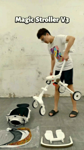 SIMI V3 Premium Magic Stroller Pram Travel 2 Way Facing Canopy Adjustable Foldable Easy Carry Stroler Lipat Budak Sim Magic Xiaomi V3 M3 Premium Magic 3 Pro - Lazada