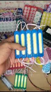 10 pcs Lampu LED COB Plasma 9 Mata 12 Volt 24 Volt LED Variasi Truk Bus Motor Mobil