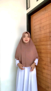 Jilbab Bergo Jumbo Polos Matt Jersey/Hijab Instan Syari Erina