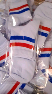 Kaos Kaki Oldschool Pendek/Motif Garis pendek