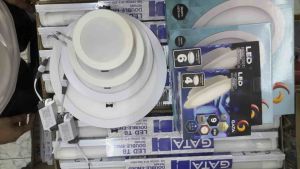 GATA โคมไฟ LED ดาวน์ไลท์ ฝังฝ้า ทรงกลม แสงขาว ขนาด 4 นิ้ว (9W) 6 นิ้ว (15W) 8 นิ้ว (20W) และ 12 นิ้ว (24W) แบบบาง โคมฝังฝ้าแอลอีดี