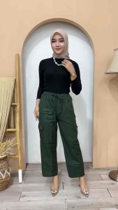 Celana kulot Wanita Cargo / Celana Wanita Kekinian / Celana Cargo Wanita