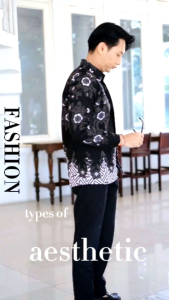 MAHARDIKA hitam kemeja batik pria lengan panjang/kemeja hitam pria katun formal dan kasual