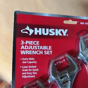 Husky Adjustable Wrench Set (3-Piece)