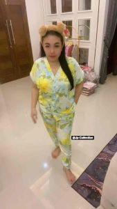 Piyama Kancing Hits non kerah / V-neck Piyama kancing busui