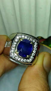 Cincin Batu King Royal Sapphire Blue Natural (Kualitas Tinggi)