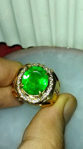 Cincin Batu Green Zambrud Kalimantan