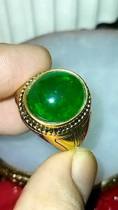 Cincin Batu Green Zambrud Zambia