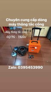 Máy thông tắc cống GQ190 công suất 1800W dùng dây phi 16
