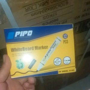 Papan Tulis Berkualitas Tinggi: Pipo Whiteboard WBML014C & Marker Spidol Isi 12