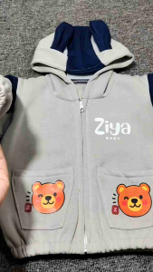Jaket bayi laki laki tebal kombinasi bear by Ziya Baby 3-12 bulan