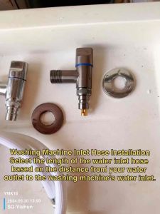 Washer tap inlet hose quick-connect type with water stop pin Washing machine faucet inlet hose