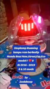 stoplamp runing Beat Eco stret Esp 2016 2019 model i I Love U 10 Mode otomatis sudah PNP