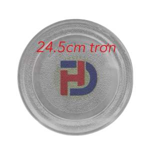 Đĩa thuỷ tinh lò vi sóng chính hãng 24.5cm có vấu 3 chân hàng mới