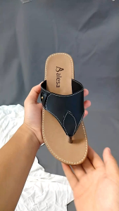 alesa - Sandal Jepit Wanita Kulit Sintetis Sandal Teplek Wanita Viola Kekinian Anti Slip