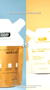 EGG Masker Wajah Cangkang Telur & Gold Retinol Original BPOM