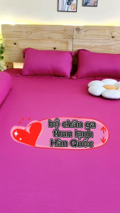 BỘ GA THUN LẠNH HÀN QUỐC TRƠN set ga thun lạnh Hàn Quốc 4 món