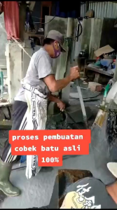 Cobek batu free ulekan 1 set batu asli termurah dan terlaris cobek bubut