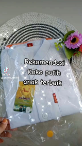 Setelan Koko Anak Warna Putih / Koko Anak lengan panjang warna putih / Kokoh Manasik Haji