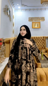 Dress nagita Rayon lengan balon terbaru bestseller