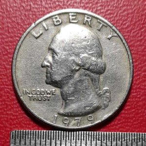 Koin Asing Koleksi kuno ¼ Dollar Tahun 1979 BEKAS