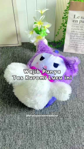 Tas Boneka Kuromi Tas Ransel Gendong Kuromi Lucu Bisa COD