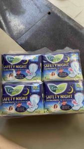 Combo 8 gói Băng vệ sinh Laurier Safety Night Đêm Siêu An Toàn 30cm 4 miếng