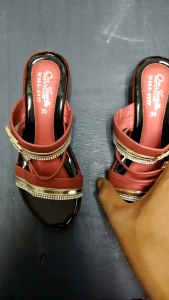 SA Womens open-toed high-heeled sandals with Korean-style sequined straps 7cm high available in 3 colors - KaTi Shoes