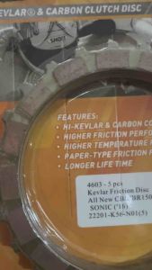 Kampas Kopling Racing Plat Kopling CB150R LED SONIC LED GTR 100% Original Daytona Kode 4603 Isi 5Pcs