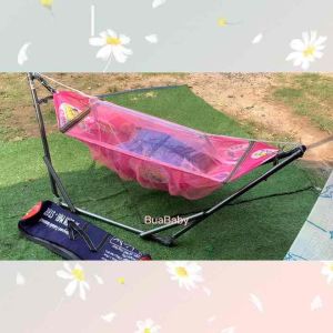 เปลเด็ก 2 ชั้น เปลตาข่าย เพื่อเปลนอนเด็ก มีมูง ผ้าตาข่าย