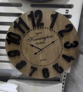 นาฬิกาไม้แขวนผนัง 24 นิ้ว Arcadia KASSA HOME รุ่น B0151 สีน้ำตาล - ดำ