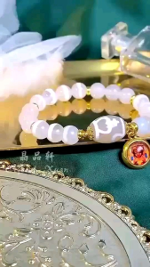 【现货】白玛瑙长寿宝瓶天珠 × 扎基拉姆手串|延寿守护 × 一路顺遂 × 招财加持 White Agate Longevity Vase Dzi × One-Line Dzi × Zha Ji La Mu Bracelet