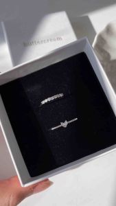 BUTTERCREAM Danna s925 Silver Zirconia Ring 2pcs Set