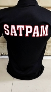 Kaos Hitam Security Lengan Pendek & Satpam