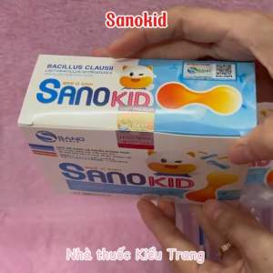 Men vi sinh Sanokid 5ml - Bổ sung lợi khuẩn ngăn ngừa tình trạng rối loạn tiêu hoá tiêu chảy táo bón - Hộp 20 ống