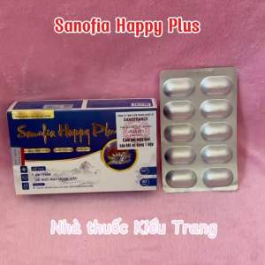 Viên uống Sanofia Happy Plus - Giúp dễ ngủ an thần ngủ ngon giấc. Hộp 30 viên