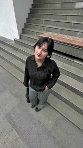 Nara Polo Top || Atasan Wanita Longsleeve Shirt Lengan Panjang - Blouse