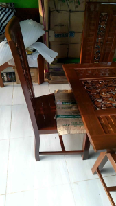 Meja Makan Kayu Jati Model Kepang Kayu Jati Ukir Jepara Kursi 6