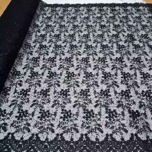 (HARGA PERSETENGAH METER) bakal kain kebaya tulle korea luxaire payet srowski mewah/ tille korea terbaru