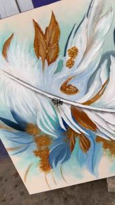 ✨Lukisan Helai Bulu Abstrak 3D Hiasan Dinding Interior Home Decor Wall Art Frame FUTURE ART PAINTING