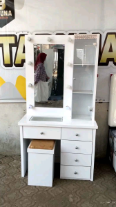 PAKET KAMAR MEJARIAS LED LEMARI TEMPAT TIDUR KOMPLIT