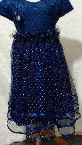 Baju pesta anak perempuan tile spingkel usia 2-12 thn tangan pendek