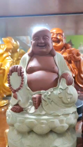 Tượng Phật Di lặc ngồi tòa sen 15*24