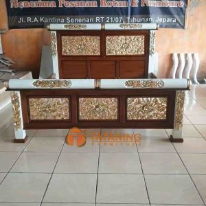 DIPAN MINIMALIS PILAR KAYU JATI FINISHING MEWAH RANGKA TEMPAT TIDUR DEKORASI RUANG INTERIOR MURAH TATANING FIRNITURES JEPARA