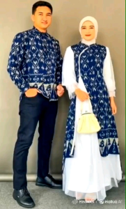 BAJU TENUN COUPLE HANA DRES GAMIS KONDANGAN