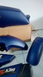 Cover Body Bodi Fulset Yamaha RX King Warna Biru Doff Set Emblem RX King Emblem Yamaha