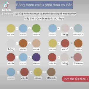 Màu tô tượng tô tranh gỗ lọ 50ml (gồm 10 màu) - biglove