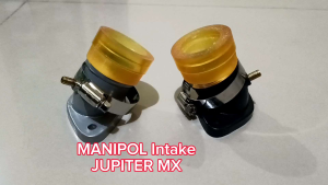 Manipol MX King Manipol Jupiter MX Old New Karburator Intake PE 28 30 - Intake Manifold Jupiter MX - Full Alumunium - Warna Hitam Dof Coating dan Abu Abu - Ready Stock