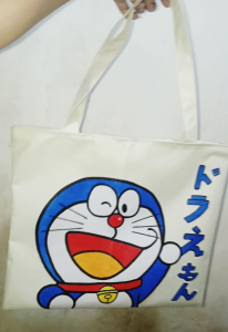 Tas Tote Bag Anak Kuliah Doraemon Lucu & Besar